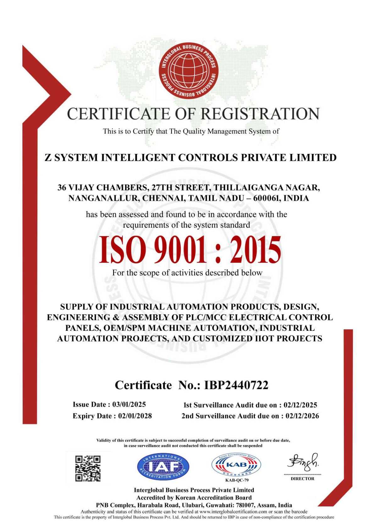 ISO 9001:2015 Certification